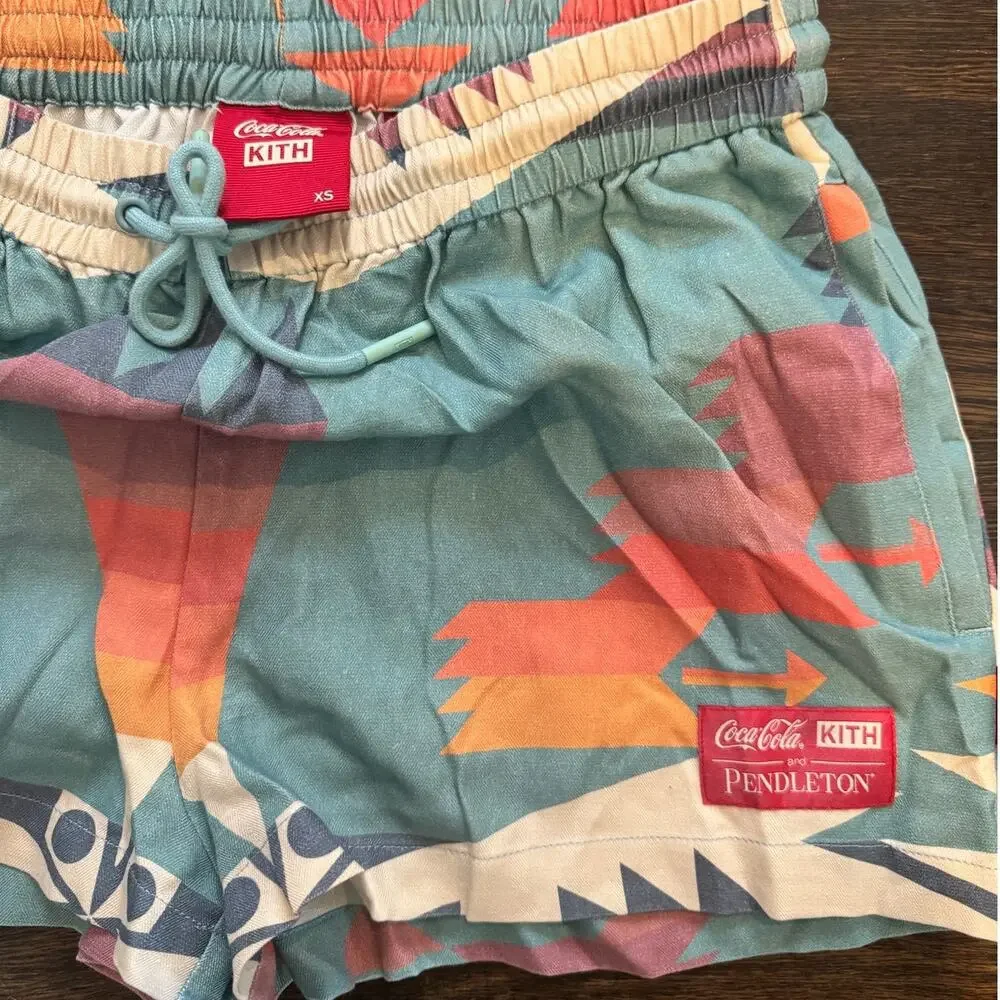 Kith Women x Coca-Cola x Pendleton Cropped Camp Collar Top & Ellen Shorts Set XS